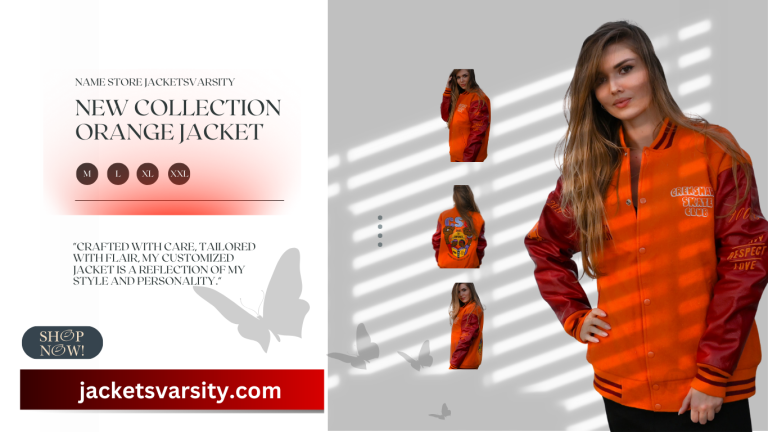Orange Varsity Jacket