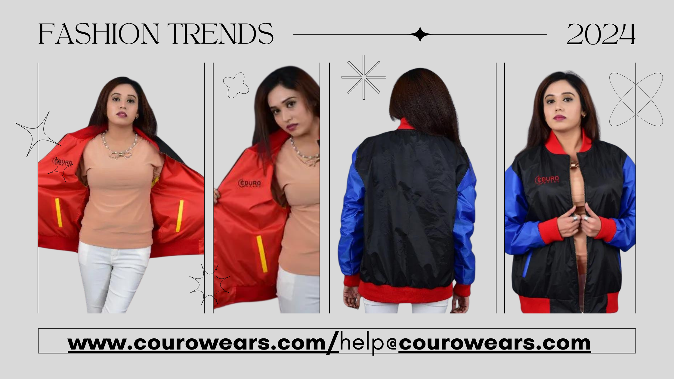 Women Bomber Jackets Reversible