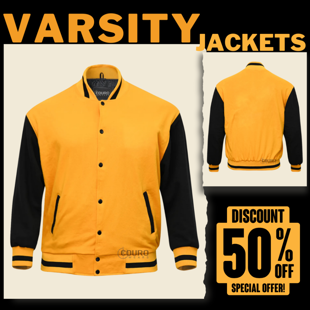 Custom Varsity Jackets Gold