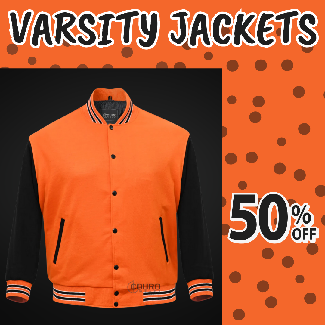 Custom Orange Varsity Jackets