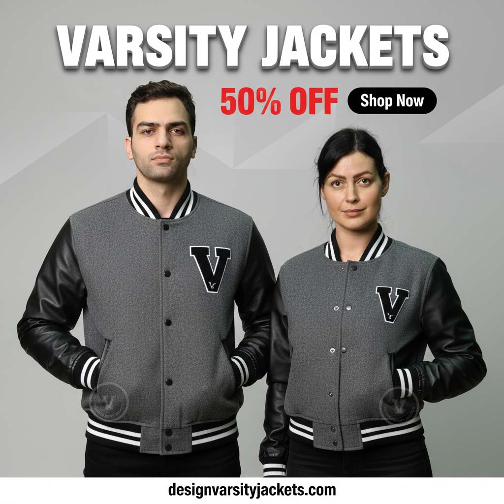 Grey and Black Letterman Jackets Grey and Black Letterman Jackets