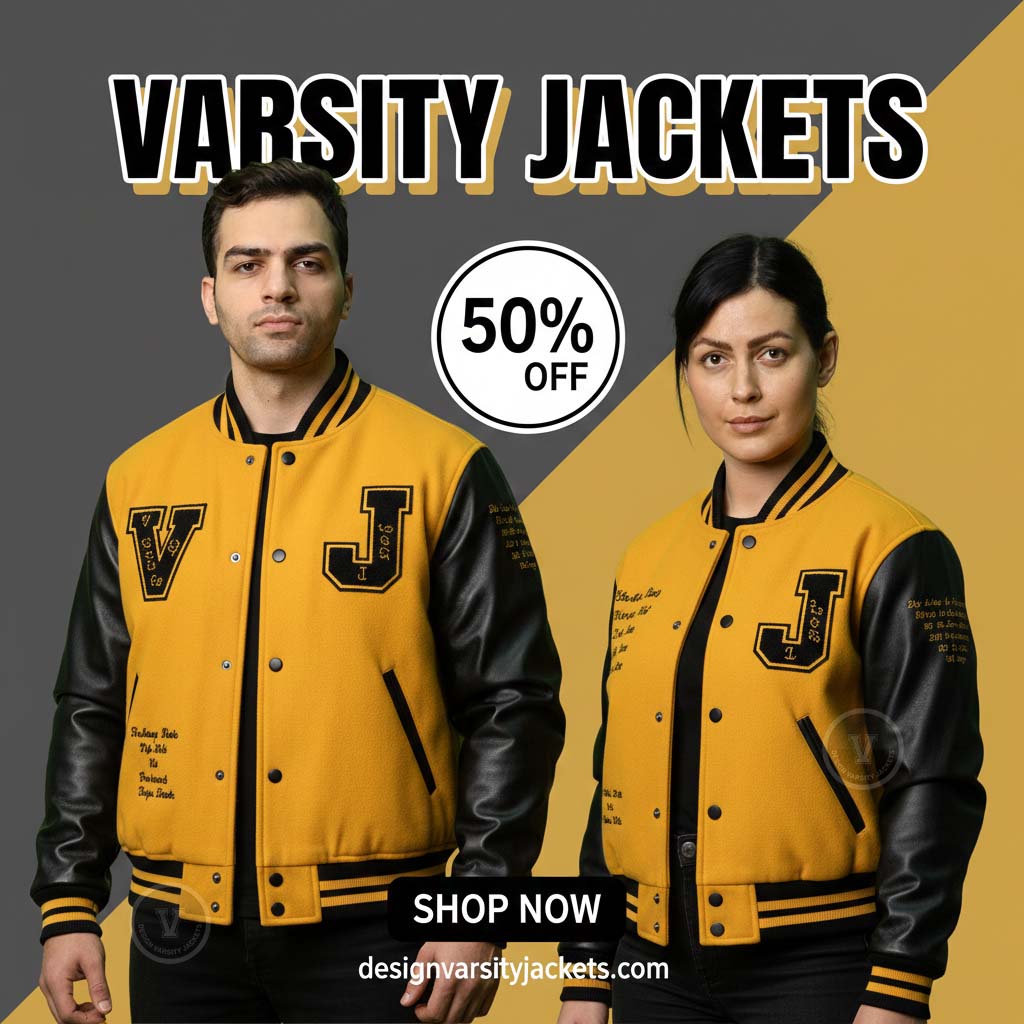 Yellow Letterman Jackets with Patches Yellow Letterman Jackets with Patches