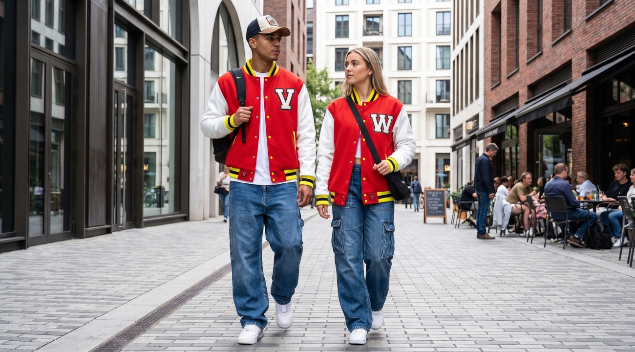 Cotton Fleece Varsity Jackets For Unisex