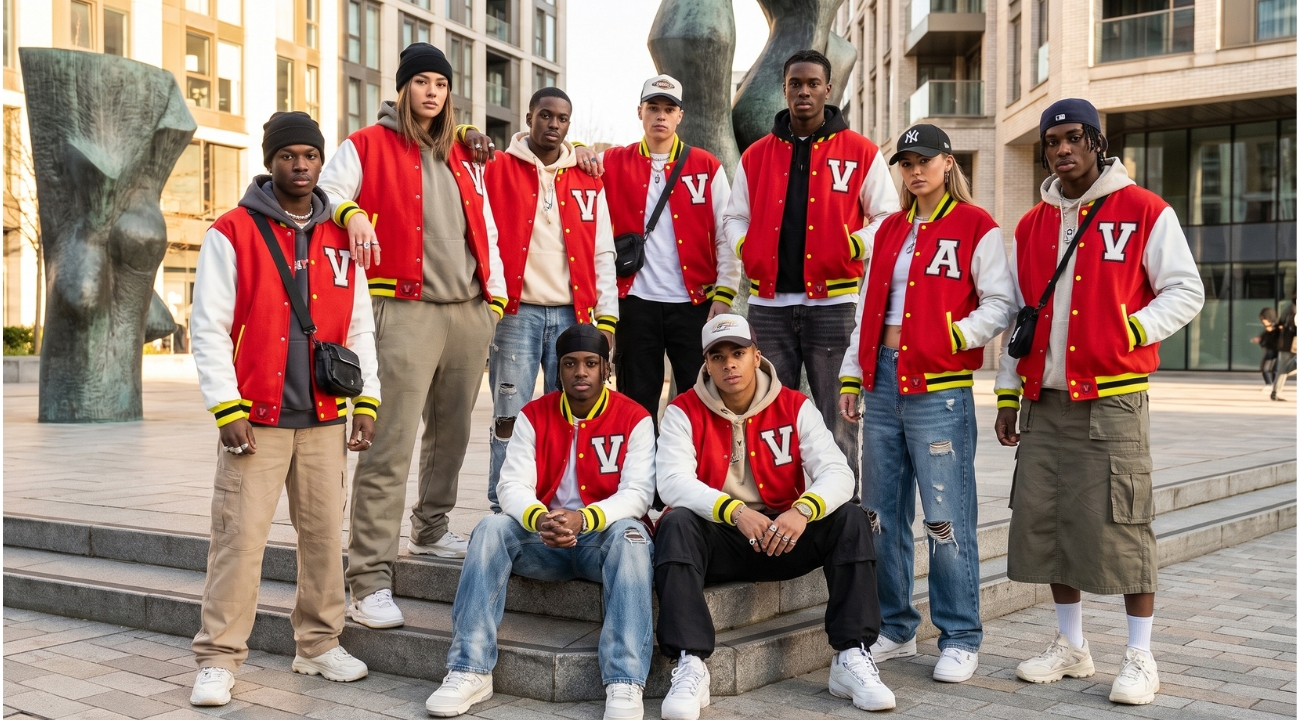 Cotton Fleece Varsity Jackets For Unisex