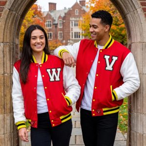 Cotton Fleece Varsity Jackets For Unisex