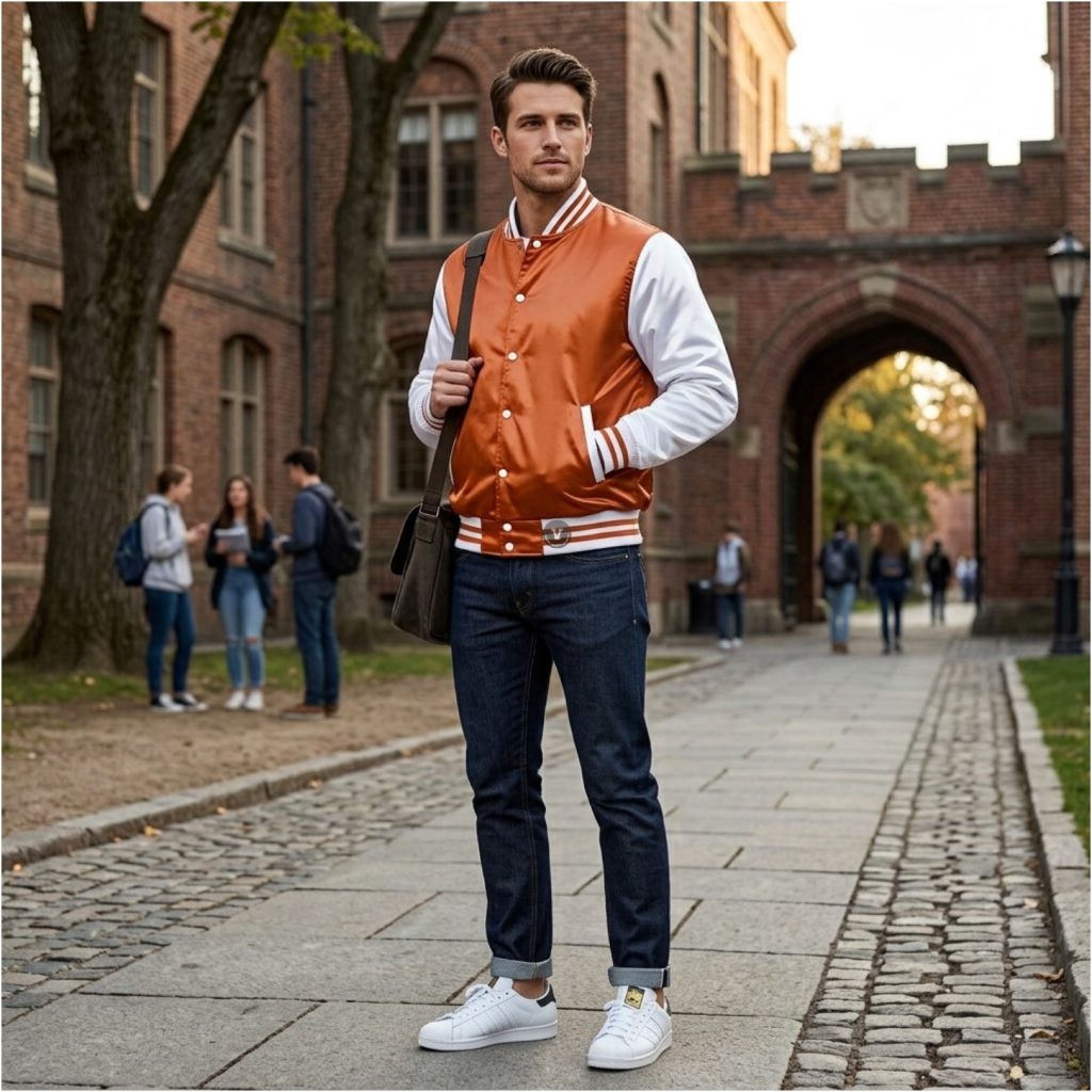 Varsity Jackets With Adidas Sneakers