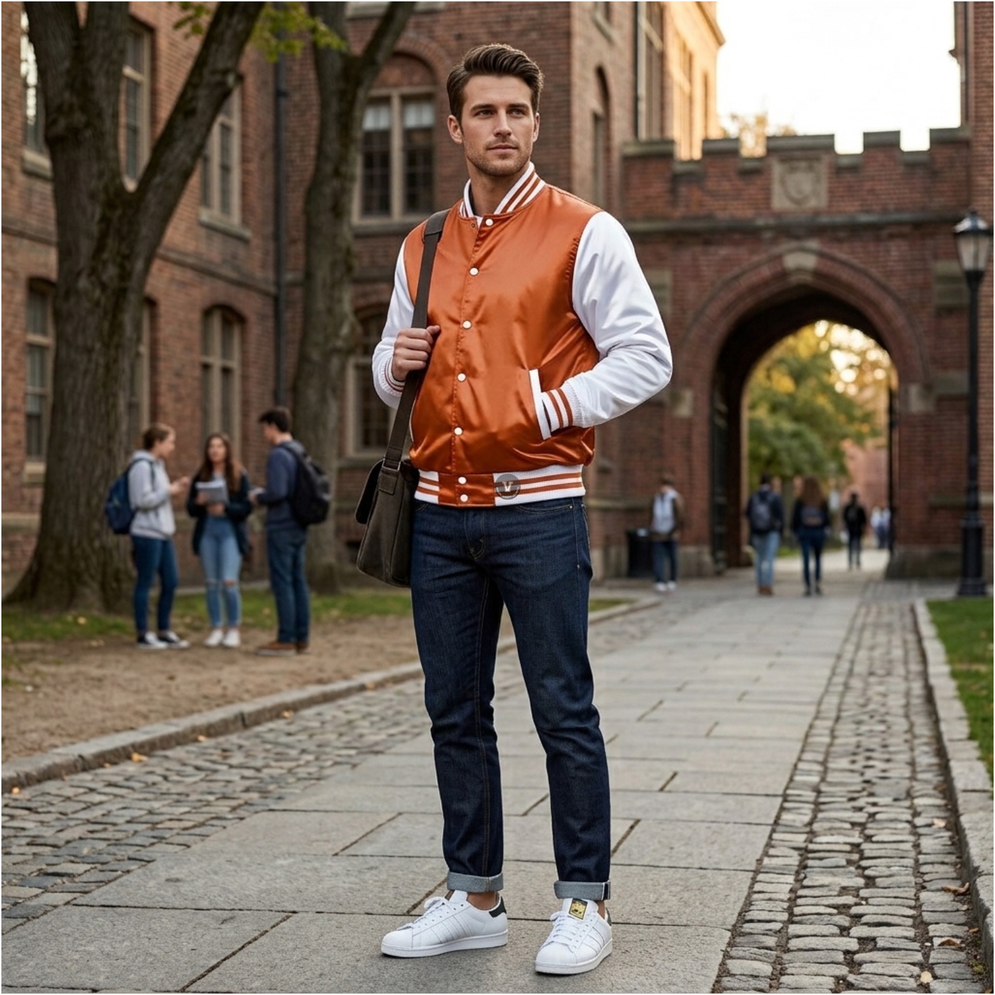 Varsity Jackets With Adidas Sneakers
