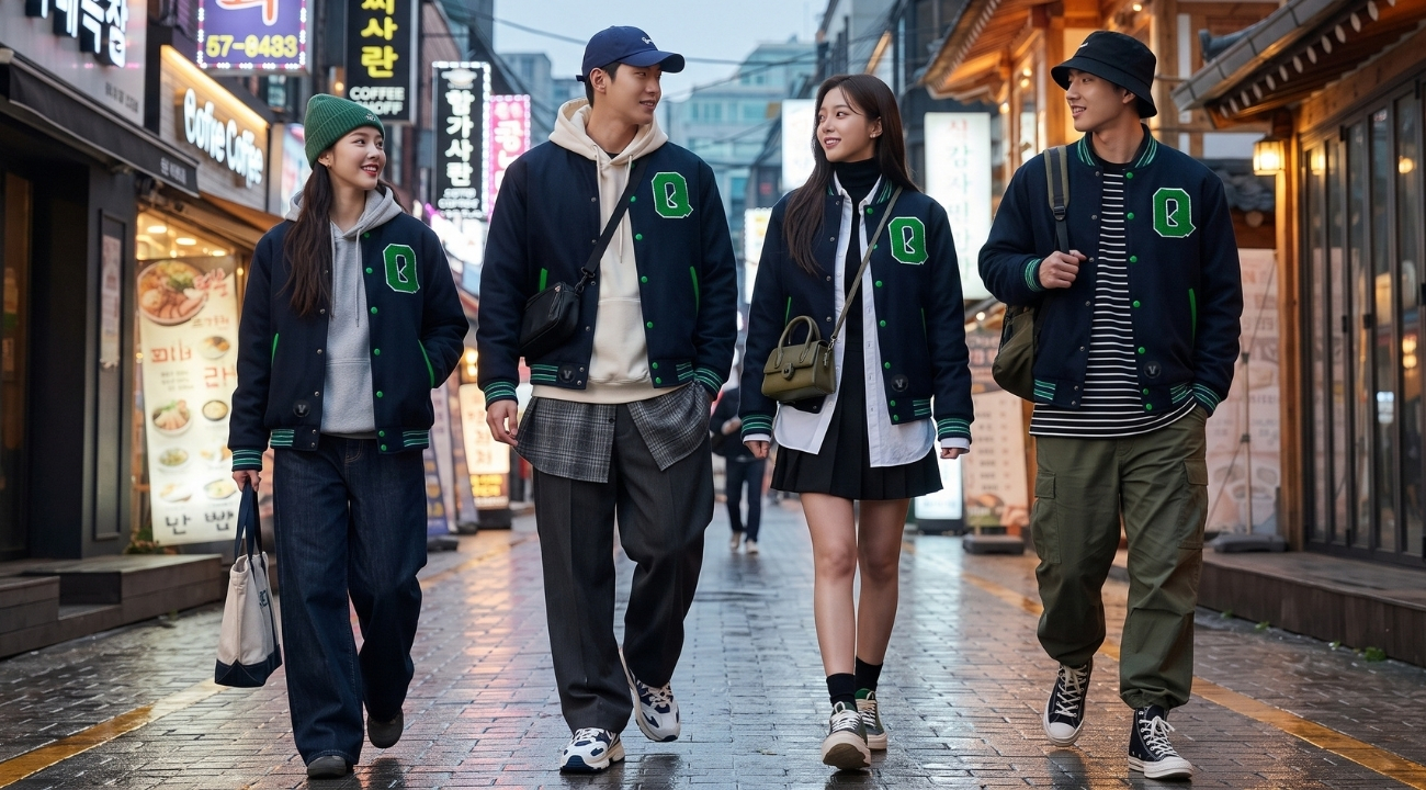 Varsity Jackets in Seoul K-Fashion Trends