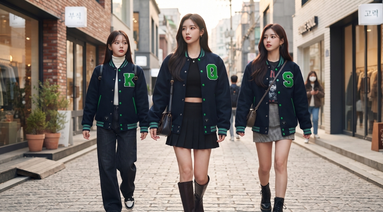 Varsity Jackets in Seoul K-Fashion Trends