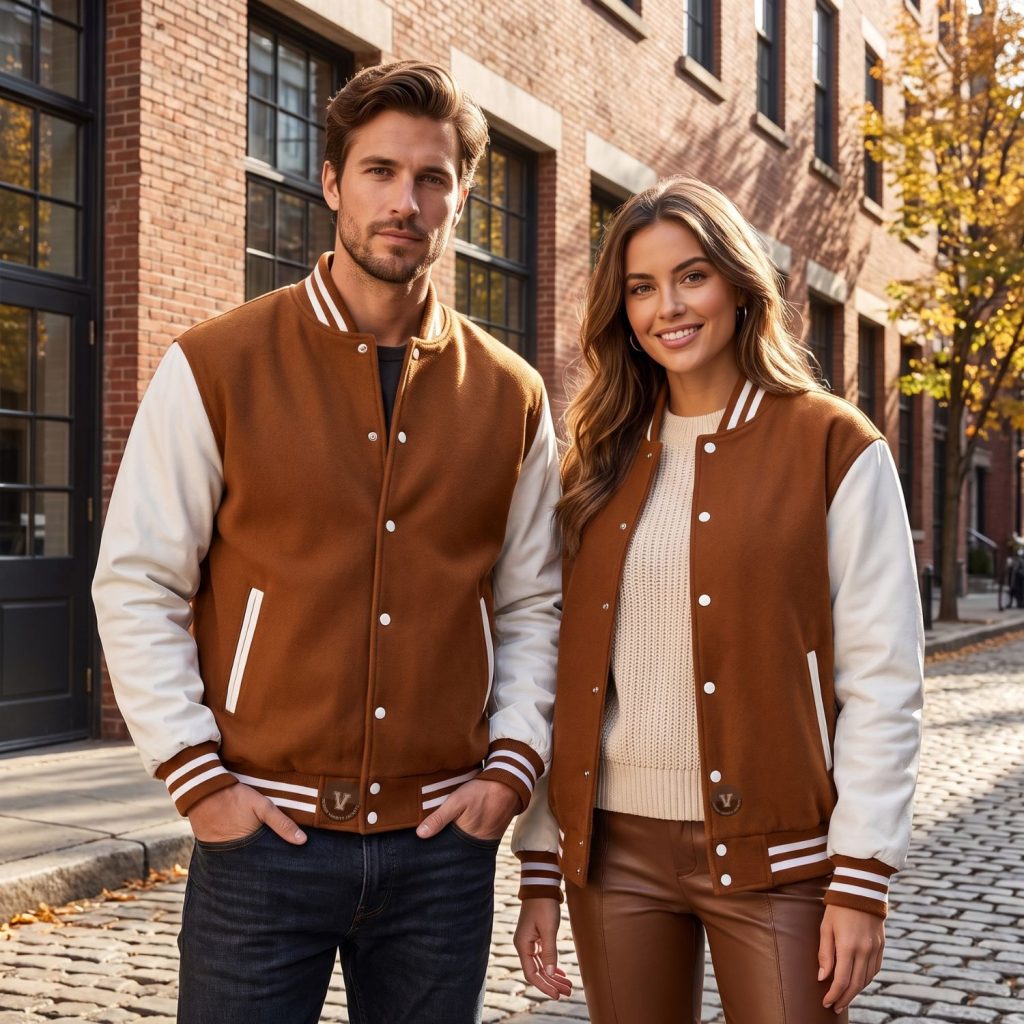 Varsity-Jackets-with-Jewelry-Street-Fashion Varsity Jackets with Jewelry Street Fashion