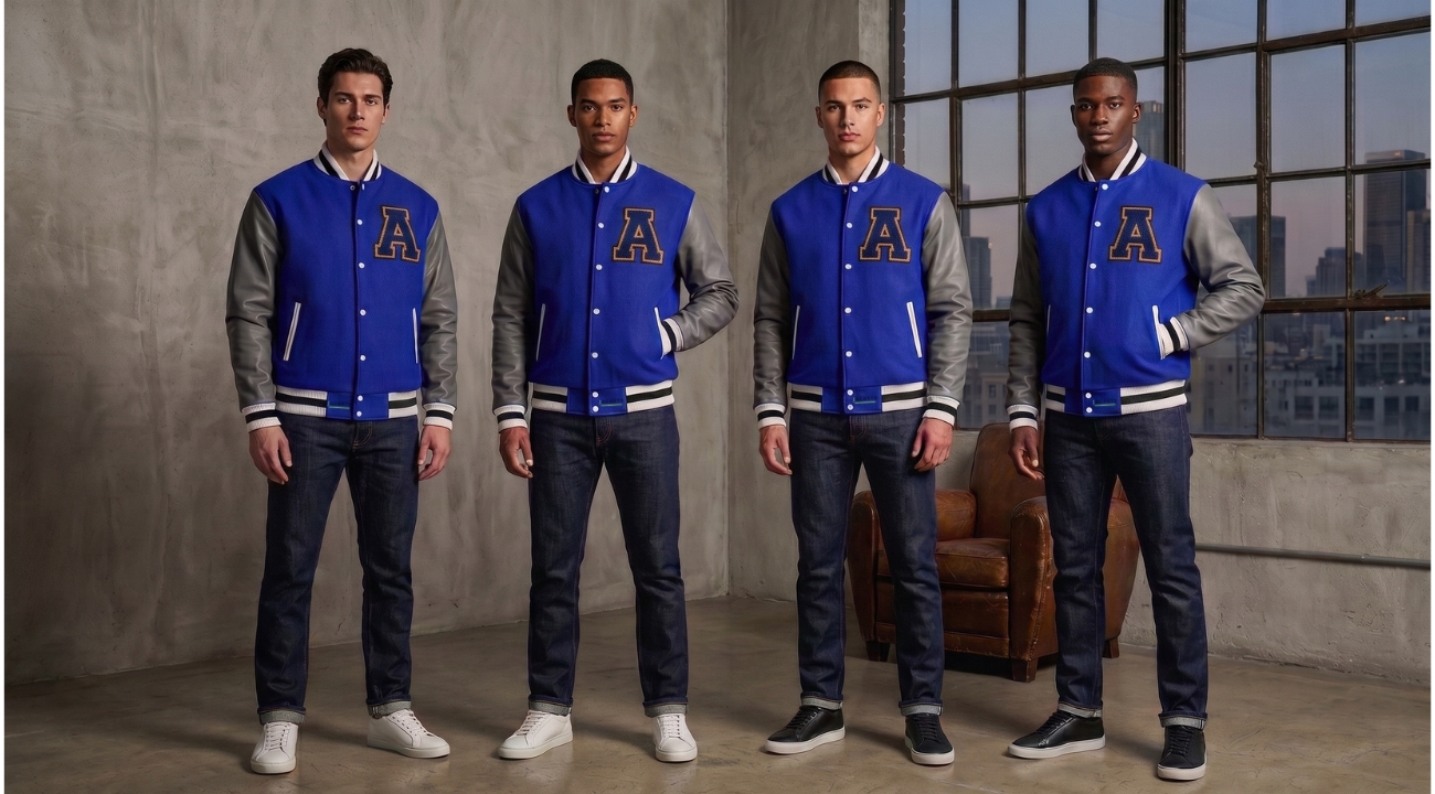 Wool And Leather Baseball Jackets Custom Made