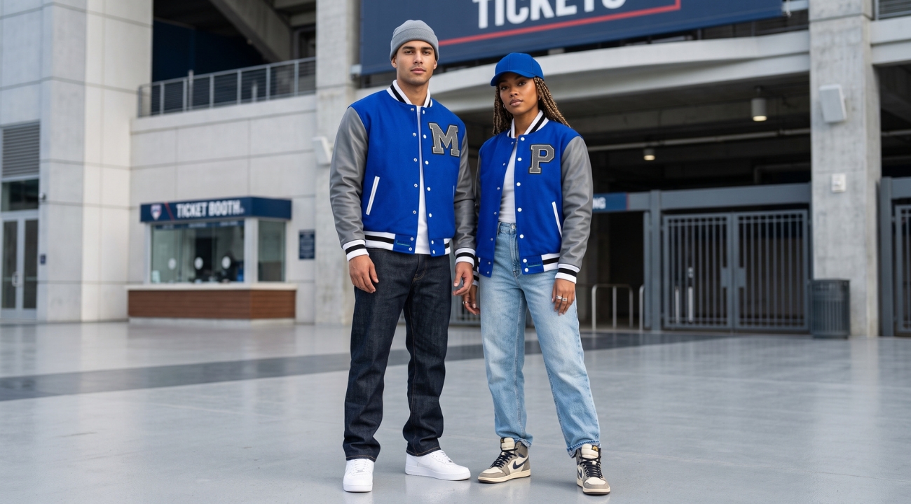 Wool And Leather Baseball Jackets Custom Made