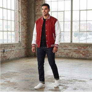 Men varsity jackets with Sneakers