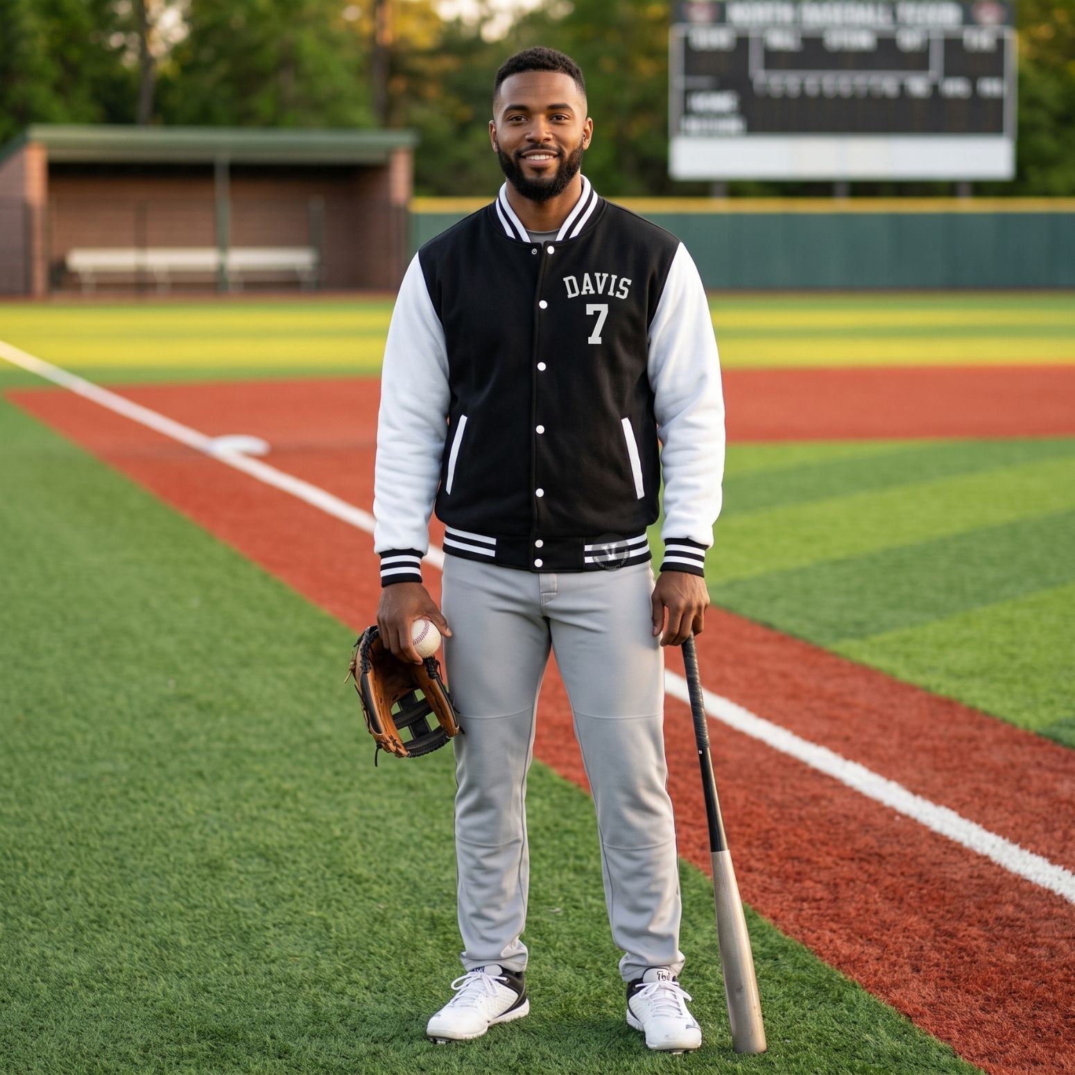 White And Black Baseball Jackets