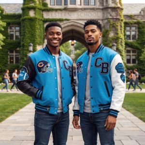 baseball jackets for students with logo